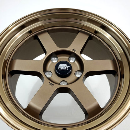 MST Wheels - MT01T Matte Bronze Gloss Lip 17x9