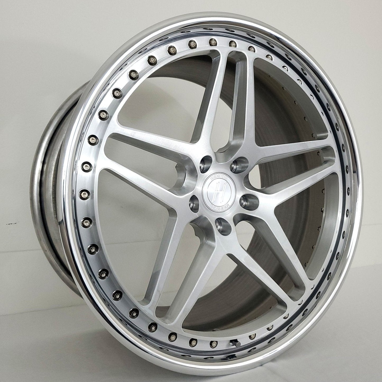 Heritage Wheels - EBISU-C 3PC Forged Full Brushed Face High Polished Lip 20x9