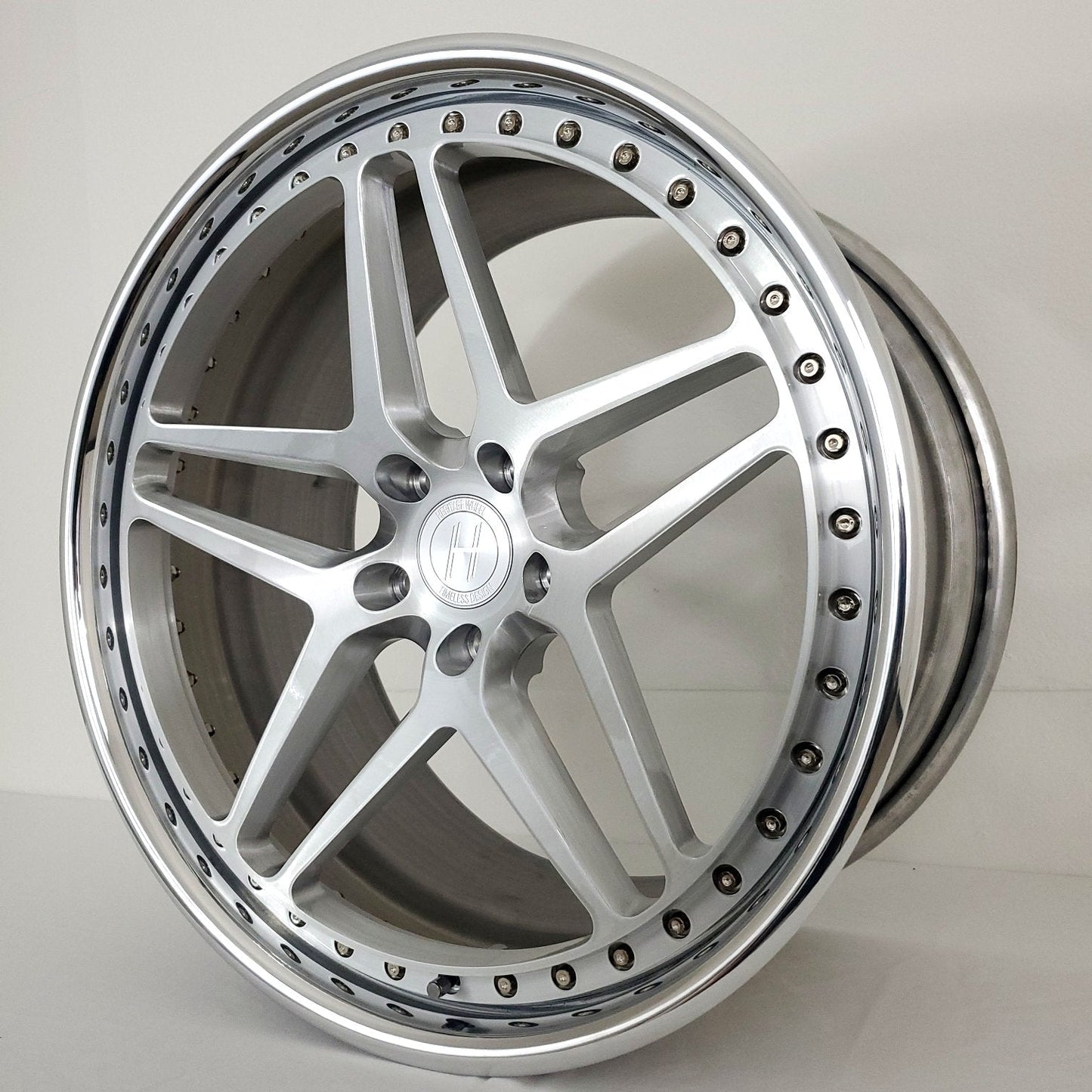 Heritage Wheels - EBISU-C 3PC Forged Full Brushed Face High Polished Lip 20x9