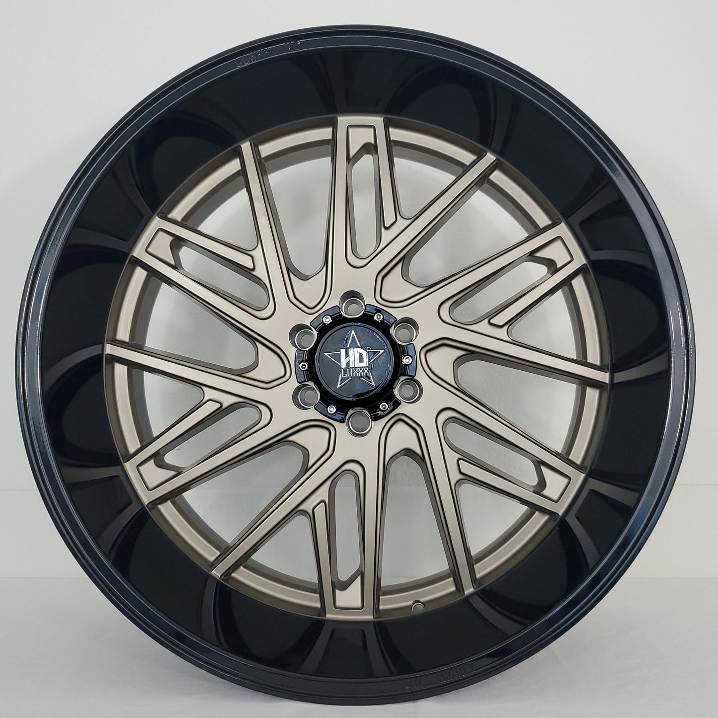 Luxxx Wheels - HD29 Matte Bronze Face Gloss Black Lip 24x12