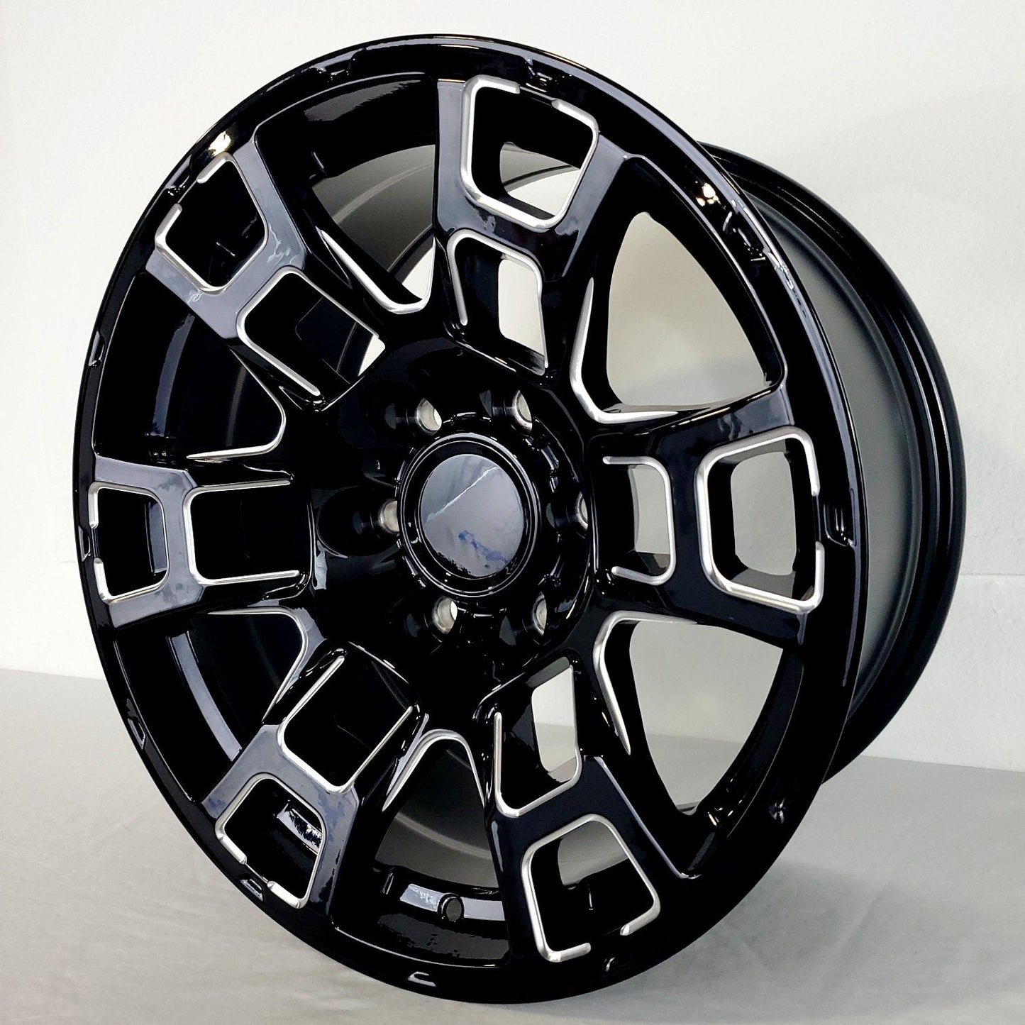 Replica Wheels - F250 Gloss Black Milled 17x8.5