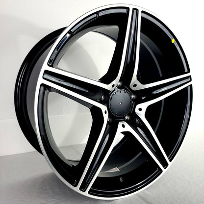 Replica Wheels - MB9 Gloss Black Machined Face 18x9