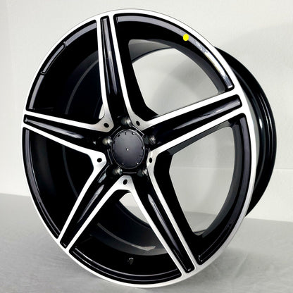 Replica Wheels - MB9 Gloss Black Machined Face 18x9