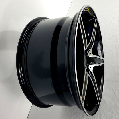 Replica Wheels - MB9 Gloss Black Machined Face 18x9