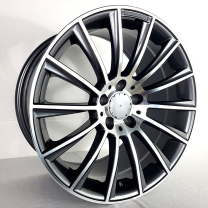 Replica Wheels - MB4 Gunmetal Machined Face 18x9.5