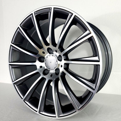 Replica Wheels - MB4 Gunmetal Machined Face 18x9.5
