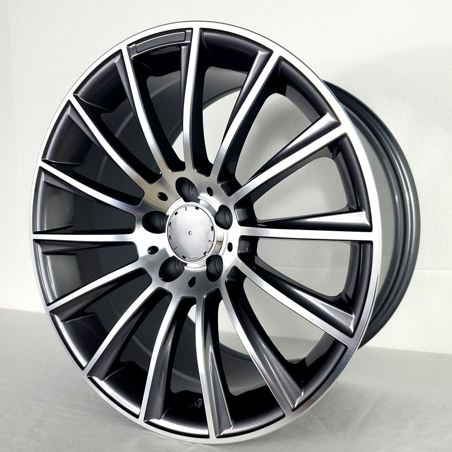 Replica Wheels - MB4 Gunmetal Machined Face 18x8