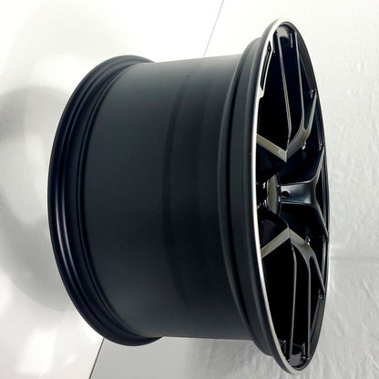 Replica Wheels - MB1 Matte Black Machined Tip 18x8.5