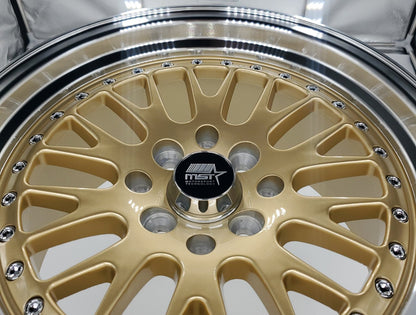 MST Wheels - MT10 Gold Machined Lip 15x8