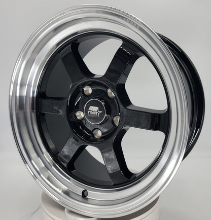 MST Wheels - MT01T Gloss Black Machined Lip 16x8