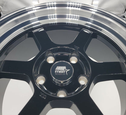 MST Wheels - MT01T Gloss Black Machined Lip 16x8