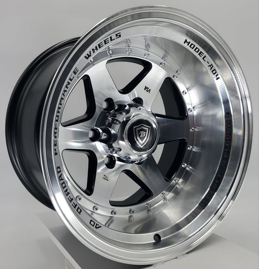 White Diamond Luxury Wheels - W3910 Black Machined Face 16x10