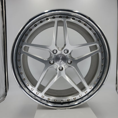 Heritage Wheels - EBISU-C 3PC Forged Full Brushed Face High Polished Lip 20x10.5