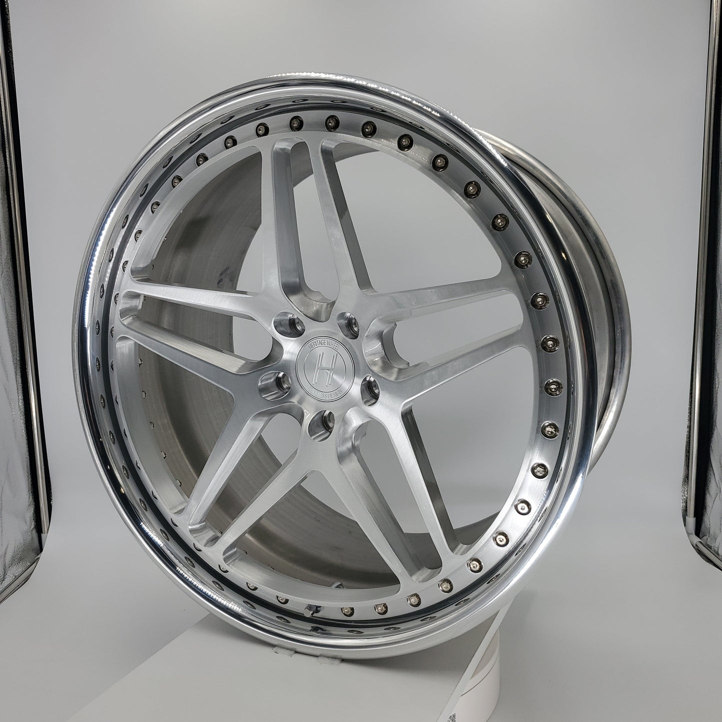 Heritage Wheels - EBISU-C 3PC Forged Full Brushed Face High Polished Lip 20x10.5