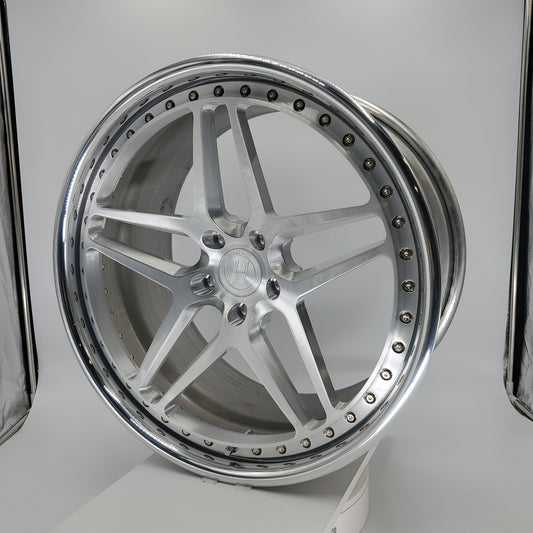Heritage Wheels - EBISU-C 3PC Forged Full Brushed Face High Polished Lip 20x10.5