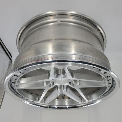 Heritage Wheels - EBISU-C 3PC Forged Full Brushed Face High Polished Lip 20x10.5
