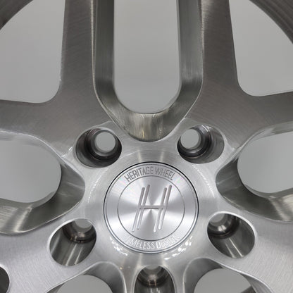 Heritage Wheels - EBISU-C 3PC Forged Full Brushed Face High Polished Lip 20x10.5