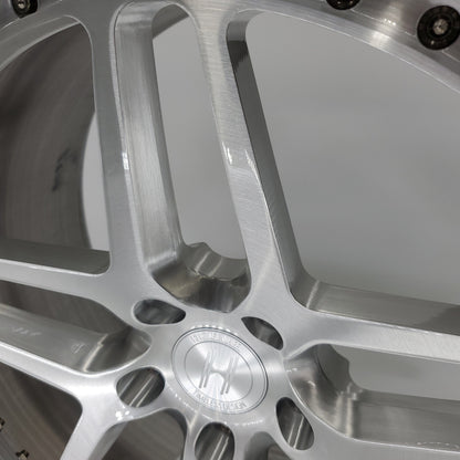 Heritage Wheels - EBISU-C 3PC Forged Full Brushed Face High Polished Lip 20x10.5