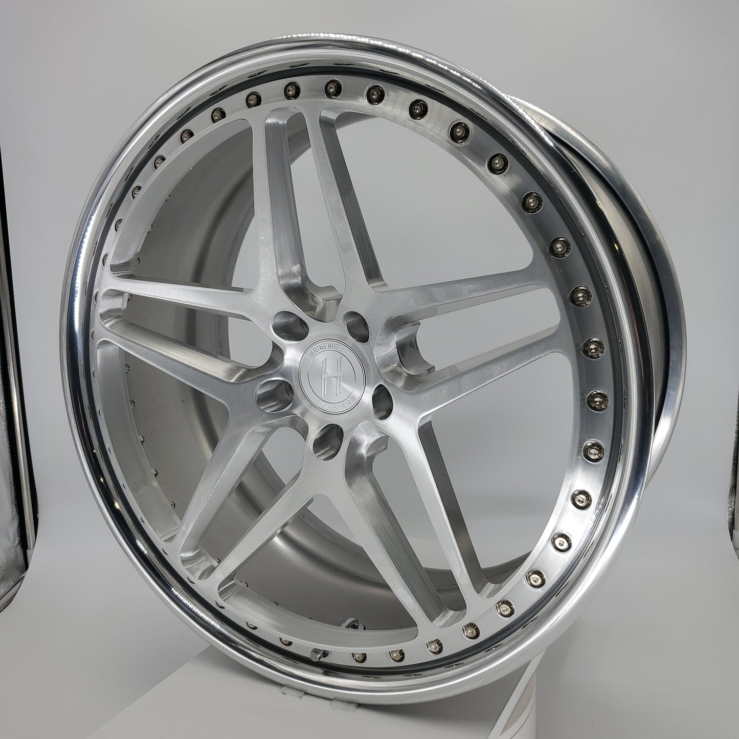 Heritage Wheels - EBISU-C 3PC Forged Full Brushed Face High Polished Lip 20x9