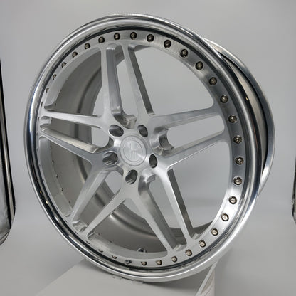 Heritage Wheels - EBISU-C 3PC Forged Full Brushed Face High Polished Lip 20x9