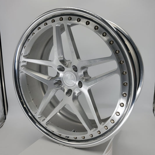 Heritage Wheels - EBISU-C 3PC Forged Full Brushed Face High Polished Lip 20x9