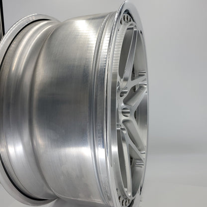 Heritage Wheels - EBISU-C 3PC Forged Full Brushed Face High Polished Lip 20x9