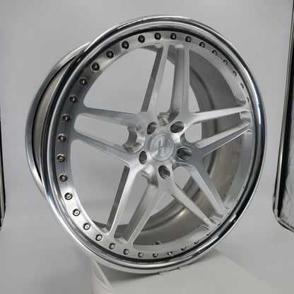Heritage Wheels - EBISU-C 3PC Forged Full Brushed Face High Polished Lip 20x9