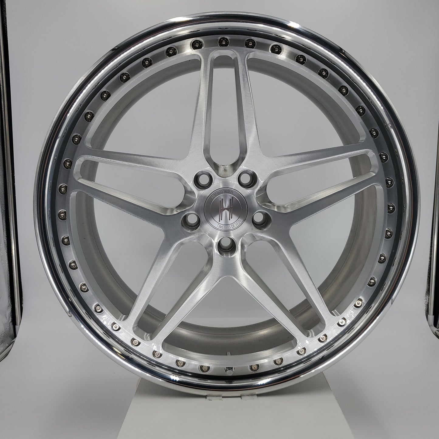 Heritage Wheels - EBISU-C 3PC Forged Full Brushed Face High Polished Lip 20x9