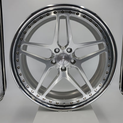 Heritage Wheels - EBISU-C 3PC Forged Full Brushed Face High Polished Lip 20x9