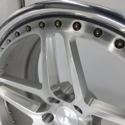 Heritage Wheels - EBISU-C 3PC Forged Full Brushed Face High Polished Lip 20x9