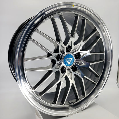 VLF Wheels - VLFP03 Hyper Black Machined Lip 18x8.5