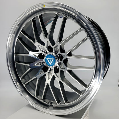 VLF Wheels - VLFP03 Hyper Black Machined Lip 18x8.5