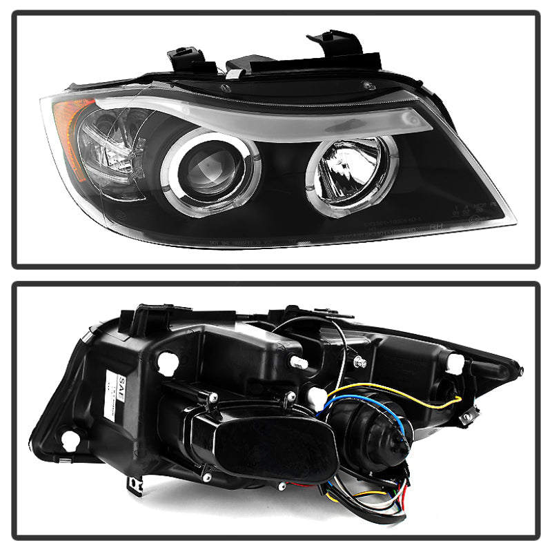 Spyder BMW E90 3-Series 06-08 Projector LED Halo Amber Reflctr - 5009005