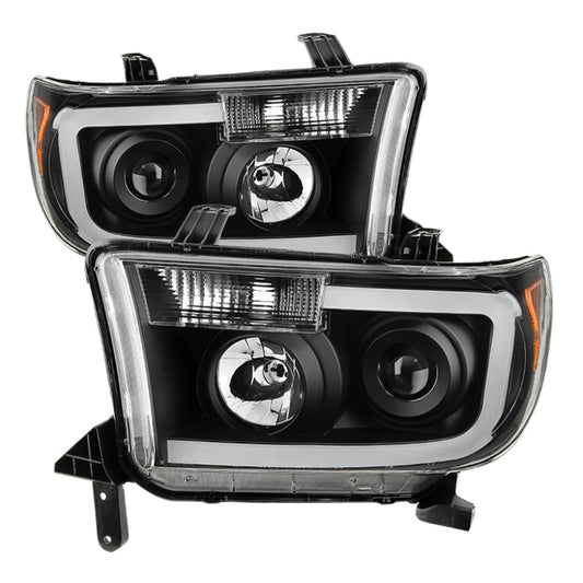 Xtune Toyota Tundra 07-13 LED Light Bar Projector Headlights Black - 9027888