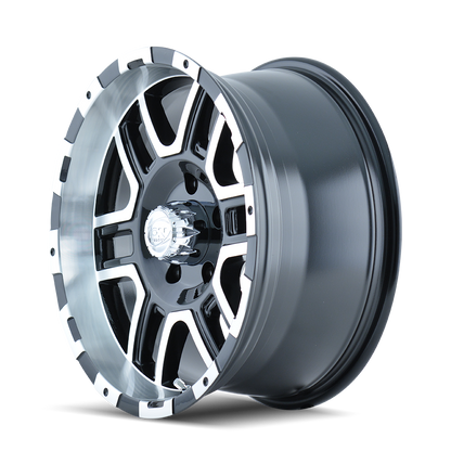 ION 179 16X8 10 5x114.3 BLACK/MACHINED