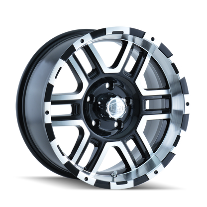 ION 179 17X8 10 6x127 BLACK/MACHINED