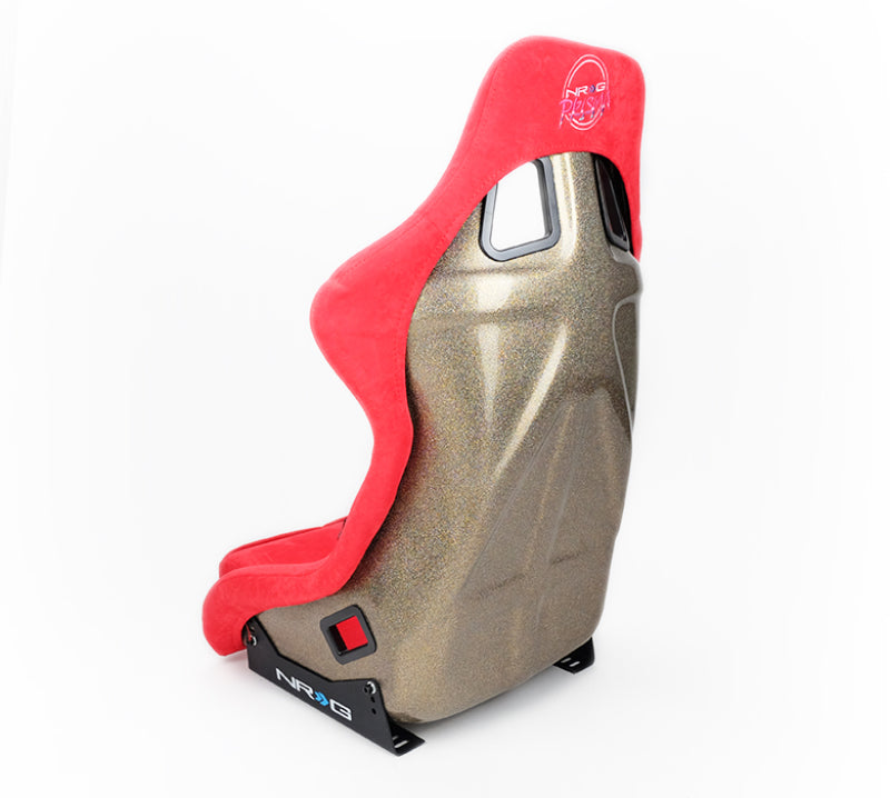 NRG FRP Bucket Seat ULTRA Edition - Large (Red Alcantara/Gold - FRP-302RD-ULTRA