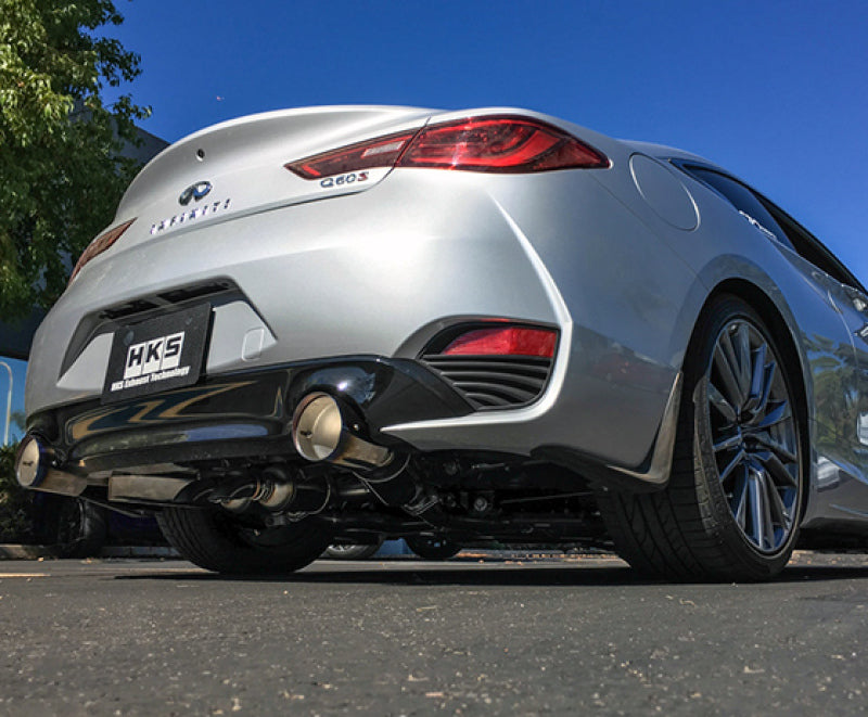 HKS 2017 Infiniti Q60 Dual Hi-Power Titanium Tip Catback Exhaust - 31014-KN001