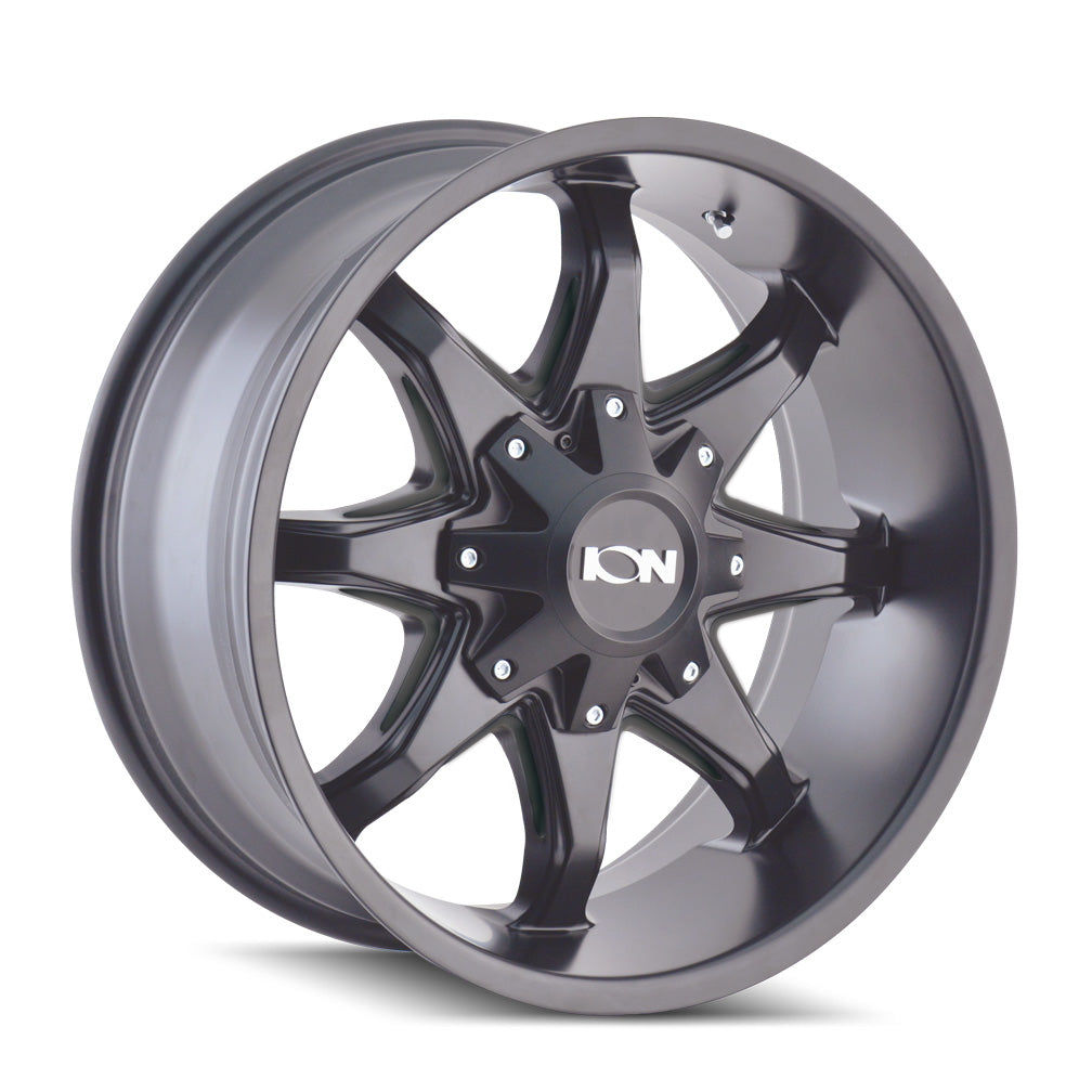 ION 181 17X9 18 6x135/6x139.7 SATIN BLACK/MILLED SPOKES