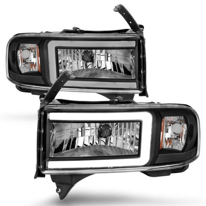 ANZO 94-02 Dodge RAM Crystal Headlight - w/ Light Bar - 111554-C-Dub Tech