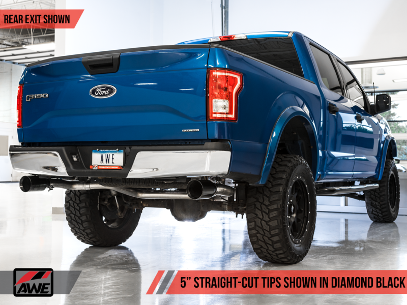 AWE Tuning 2015+ Ford F-150 0FG Dual Exit Performance Exhaust - 3015-33120-C-Dub Tech
