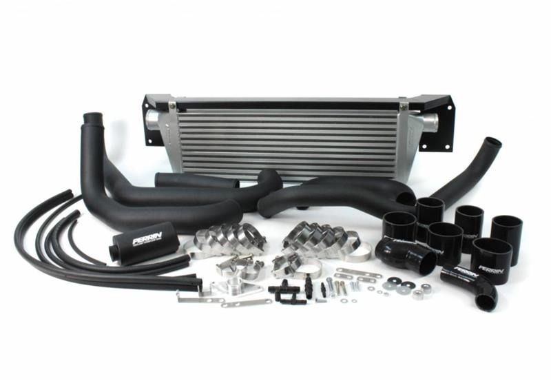 Perrin 02-07 WRX/STi FMIC Black Boost Tubes w/ Black Silicone - PSP-ITR-400-2BK/BK