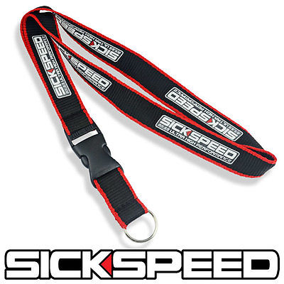 BLACK/RED SICKSPEED LANYARD QUICK RELEASE FOR CELL HOLDER NECK STRAP KEY RING P1-C-Dub Tech