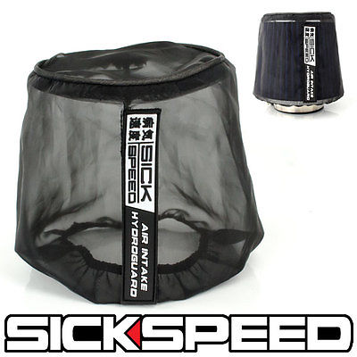 HYDROGUARD BLACK MESH WATER GUARD COVER FOR 3" AIR FILTER CONICAL ENGINE