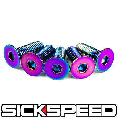 5 PC NEO CHROME 6MM FENDER WASHER BOLT KIT CAR/TRUCK/SUV-C-Dub Tech