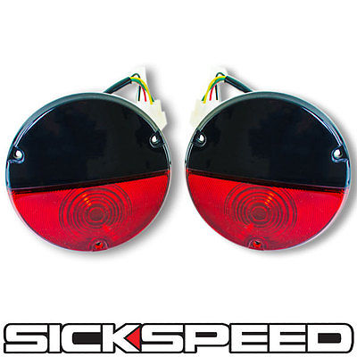 BLACK/RED VINTAGE TAILLIGHT KIT FOR SICKSPEED REAR FINISH PANEL CONVERSION-C-Dub Tech