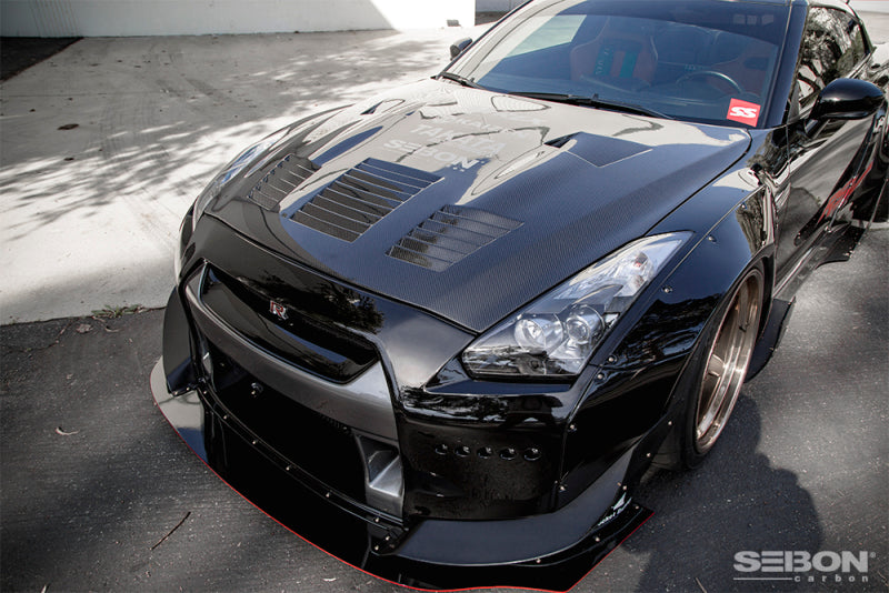 Seibon 09-12 Nissan GTR R35 GT-Style Carbon Fiber Hood - HD0910NSGTR-GT