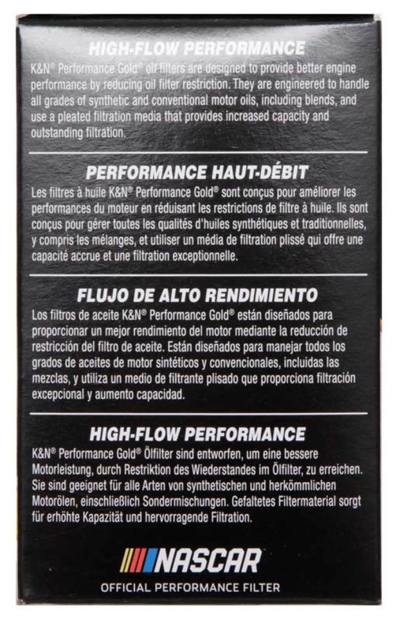K&N Performance Oil Filter for Hyundai/Kia 3.8L V6, 4.6L/5.0L V8 - HP-7029