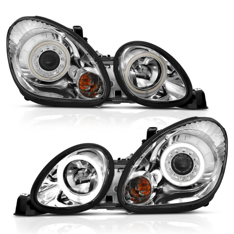 ANZO 1998-2005 Lexus Gs300 Projector Headlights w/ Halo Chrome - 121143-C-Dub Tech