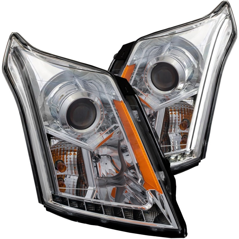 ANZO 2010-2015 Cadillac Srx Projector Headlights w/ Plank Style Design - 111307-C-Dub Tech